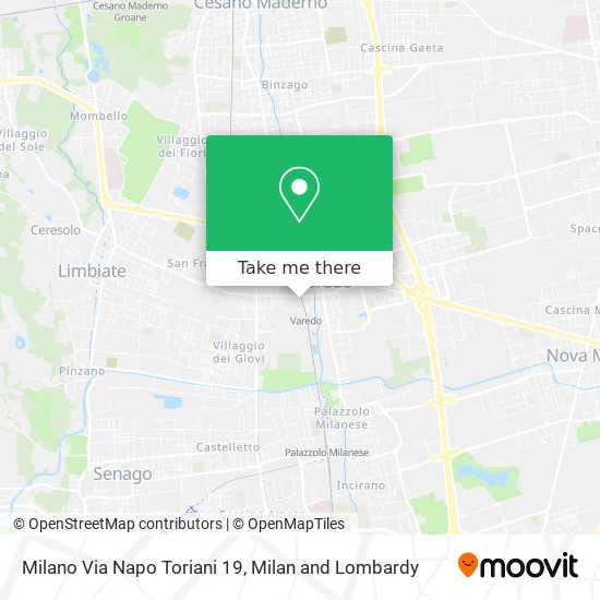 Milano Via Napo Toriani 19 map