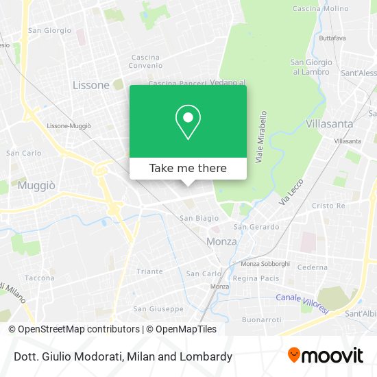 Dott. Giulio Modorati map