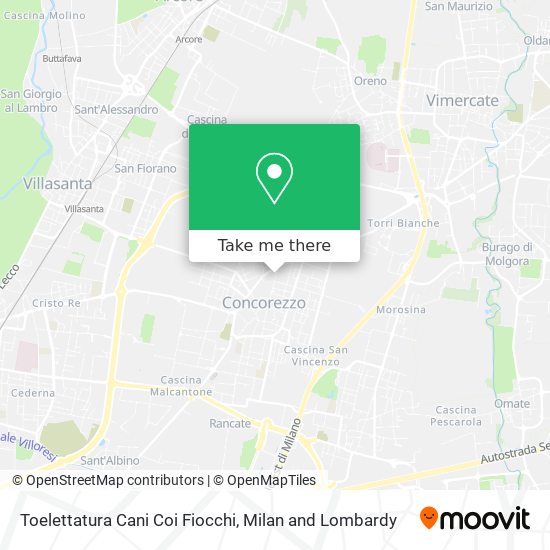 Toelettatura Cani Coi Fiocchi map