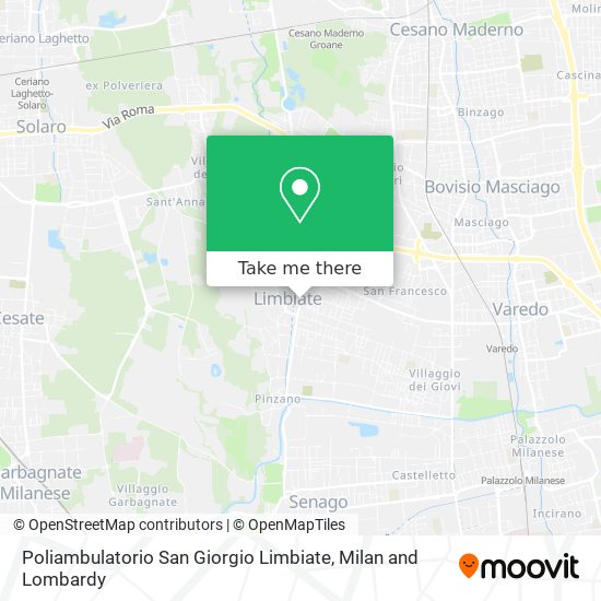 Poliambulatorio San Giorgio Limbiate map