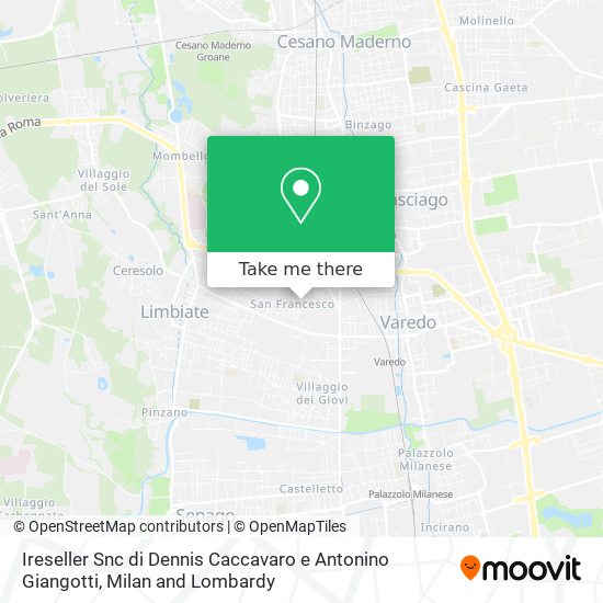 Ireseller Snc di Dennis Caccavaro e Antonino Giangotti map
