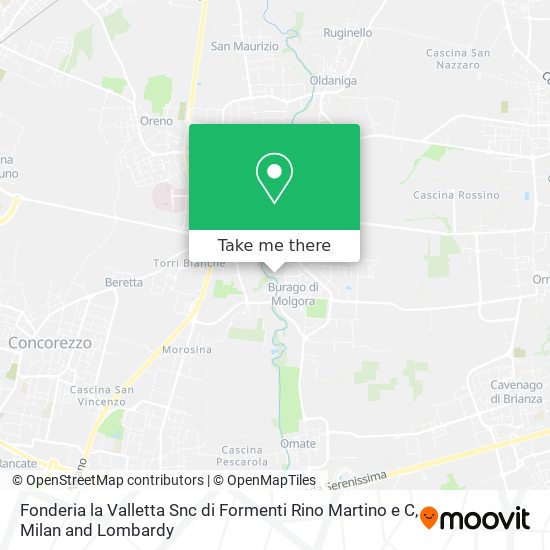 Fonderia la Valletta Snc di Formenti Rino Martino e C map