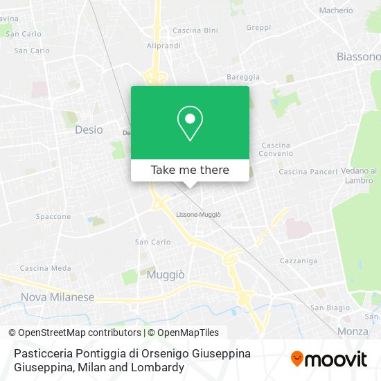Pasticceria Pontiggia di Orsenigo Giuseppina Giuseppina map