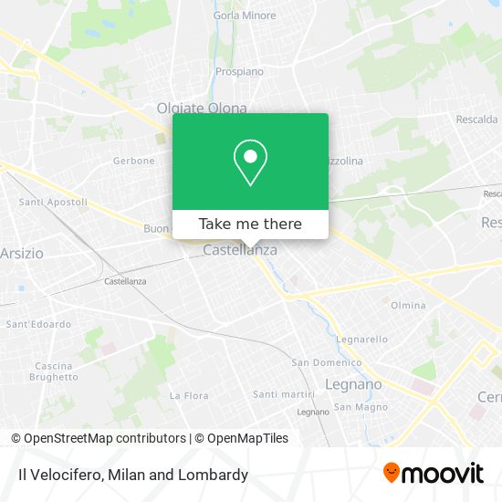 Il Velocifero map