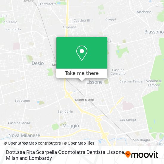 Dott.ssa Rita Scarpella Odontoiatra Dentista Lissone map