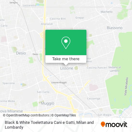 Black & White Toelettatura Cani e Gatti map