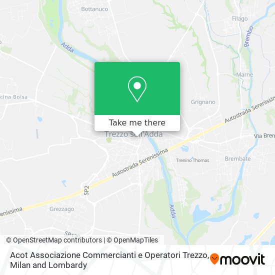 Acot Associazione Commercianti e Operatori Trezzo map