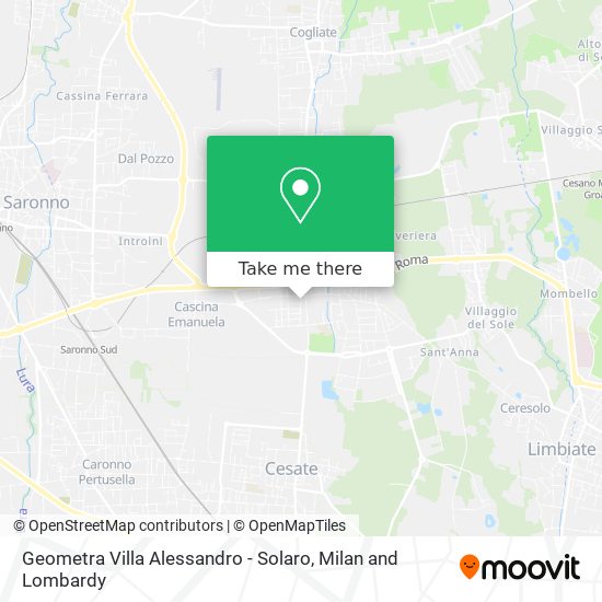 Geometra Villa Alessandro - Solaro map