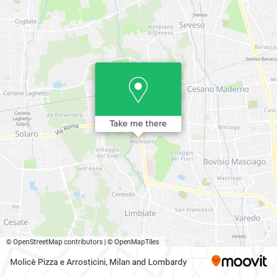 Molicè Pizza e Arrosticini map