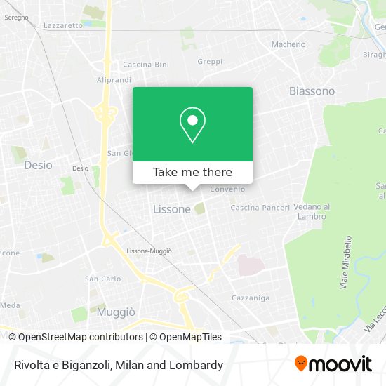Rivolta e Biganzoli map