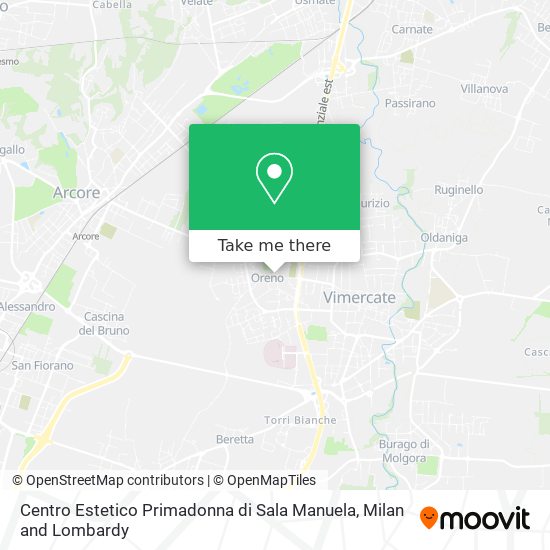 Centro Estetico Primadonna di Sala Manuela map