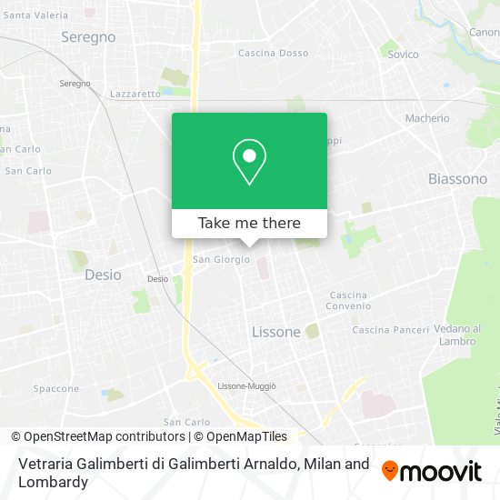 Vetraria Galimberti di Galimberti Arnaldo map