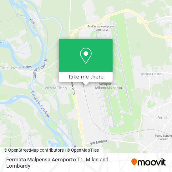 Fermata Malpensa Aeroporto T1 map