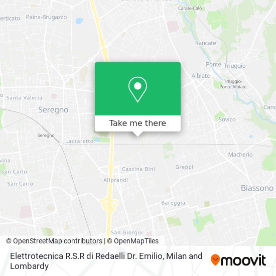Elettrotecnica R.S.R di Redaelli Dr. Emilio map