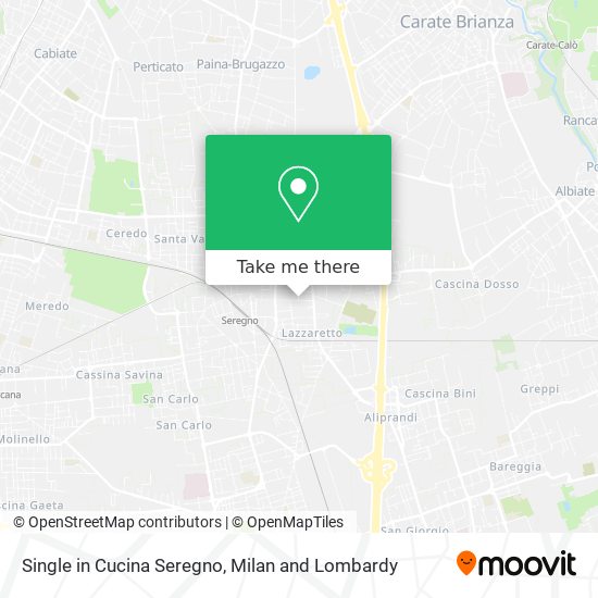 Single in Cucina Seregno map