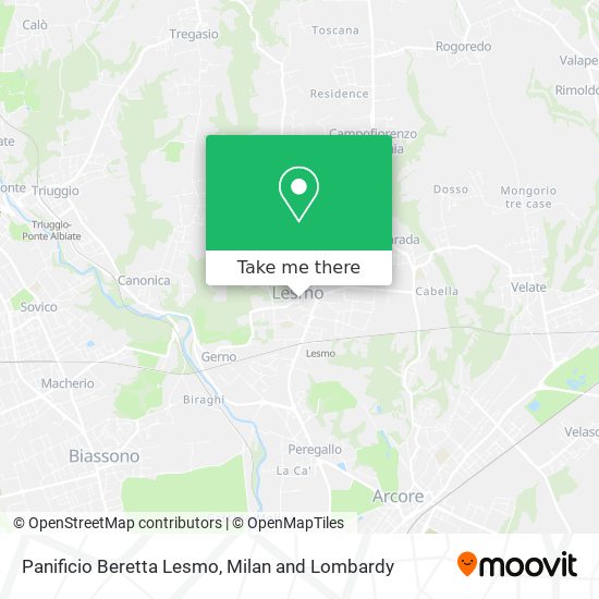Panificio Beretta Lesmo map
