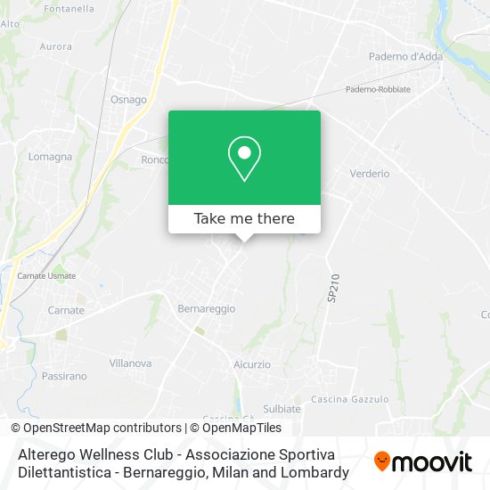 Alterego Wellness Club - Associazione Sportiva Dilettantistica - Bernareggio map