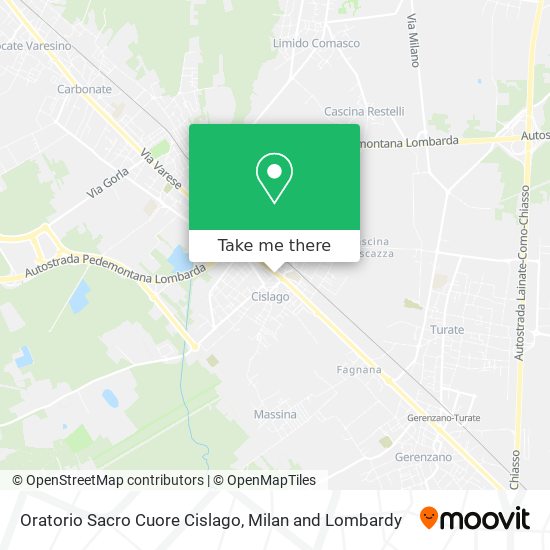 Oratorio Sacro Cuore Cislago map