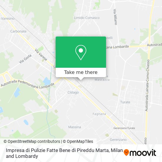 Impresa di Pulizie Fatte Bene di Pireddu Marta map