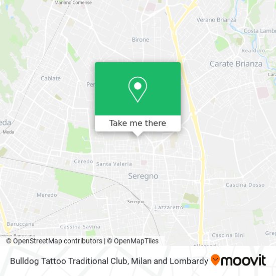 Bulldog Tattoo Traditional Club map
