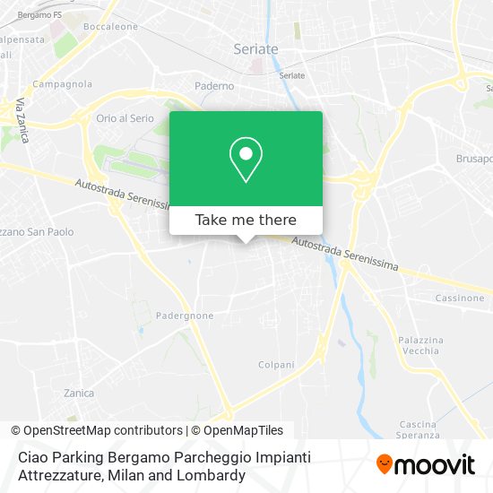 Ciao Parking Bergamo Parcheggio Impianti Attrezzature map