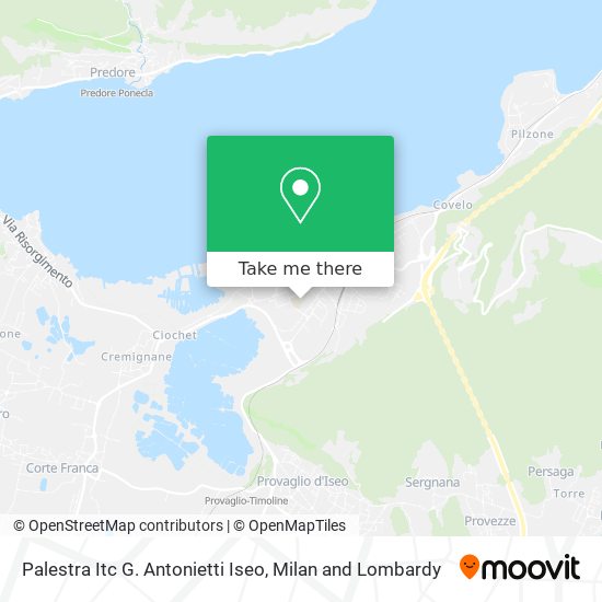 Palestra Itc G. Antonietti Iseo map