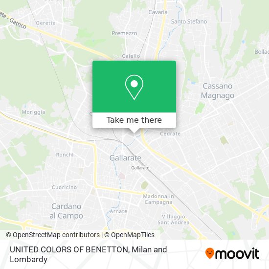 UNITED COLORS OF BENETTON map