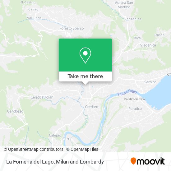 La Forneria del Lago map
