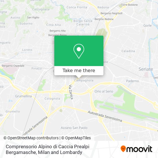 Comprensorio Alpino di Caccia Prealpi Bergamasche map