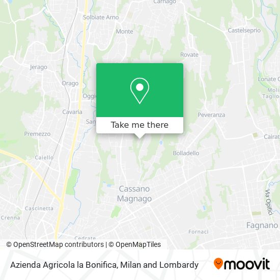 Azienda Agricola la Bonifica map