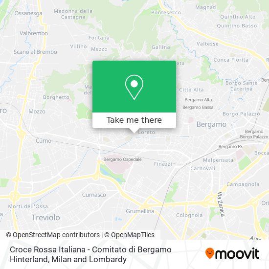 Croce Rossa Italiana - Comitato di Bergamo Hinterland map