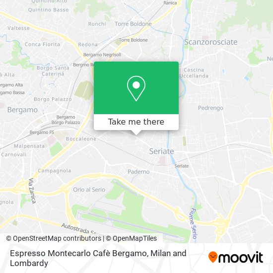 Espresso Montecarlo Cafè Bergamo map