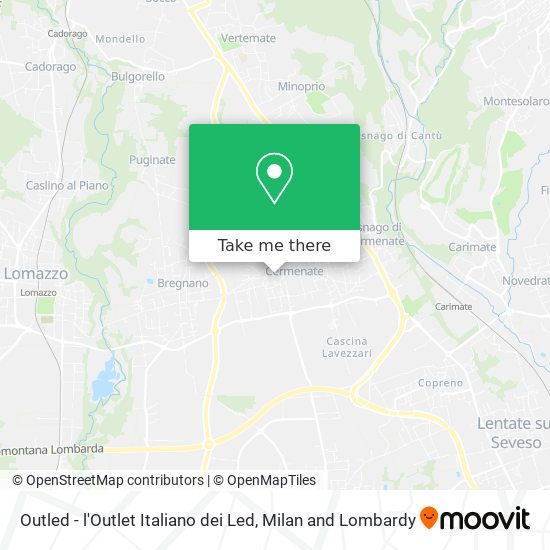 Outled - l'Outlet Italiano dei Led map