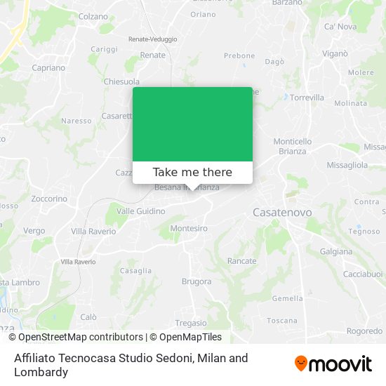 Affiliato Tecnocasa Studio Sedoni map