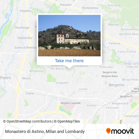 Monastero di Astino map