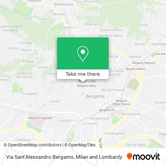 Via Sant'Alessandro Bergamo map