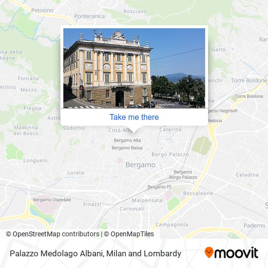 Palazzo Medolago Albani map