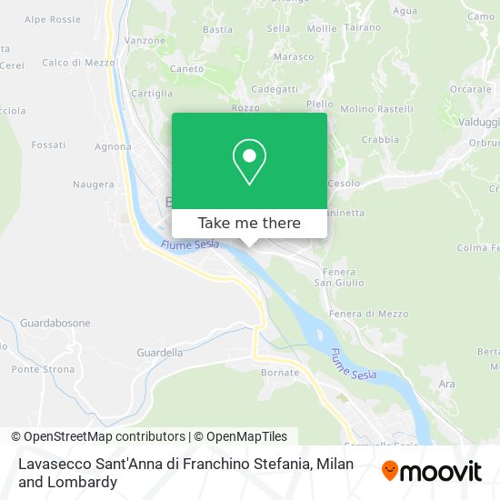 Lavasecco Sant'Anna di Franchino Stefania map