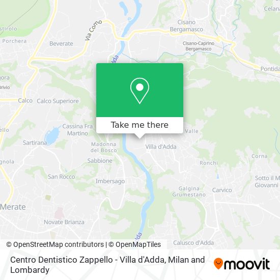 Centro Dentistico Zappello - Villa d'Adda map