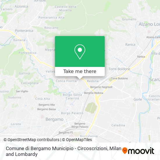 Comune di Bergamo Municipio - Circoscrizioni map