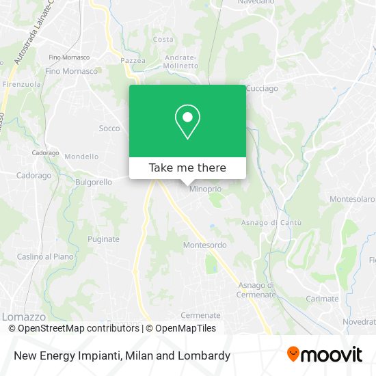 New Energy Impianti map