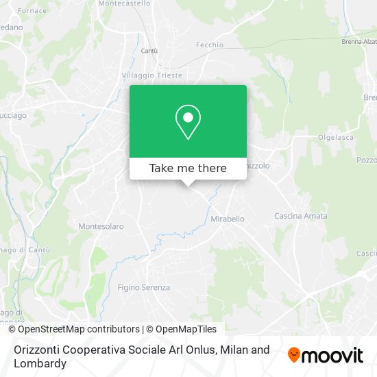 Orizzonti Cooperativa Sociale Arl Onlus map