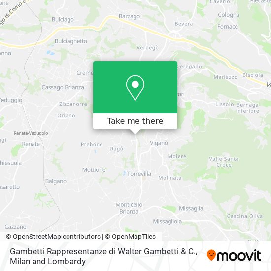 Gambetti Rappresentanze di Walter Gambetti & C. map