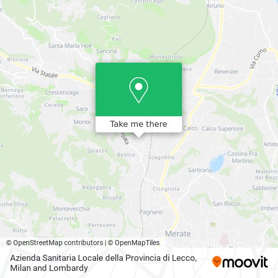 Azienda Sanitaria Locale della Provincia di Lecco map