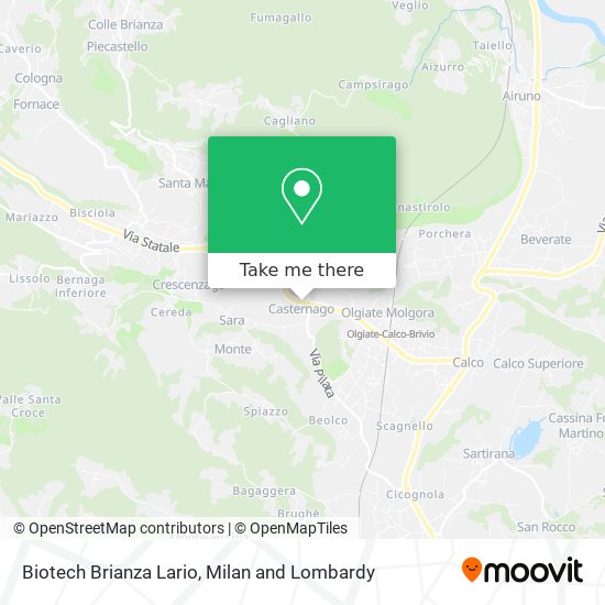 Biotech Brianza Lario map