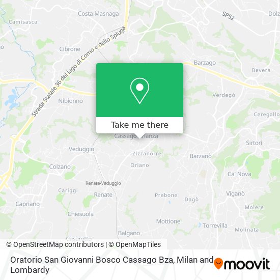 Oratorio San Giovanni Bosco Cassago Bza map