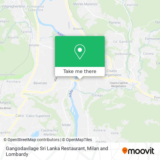 Gangodavilage Sri Lanka Restaurant map