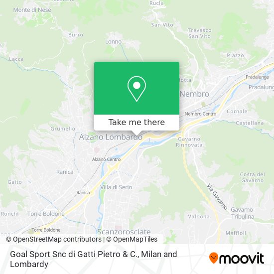 Goal Sport Snc di Gatti Pietro & C. map