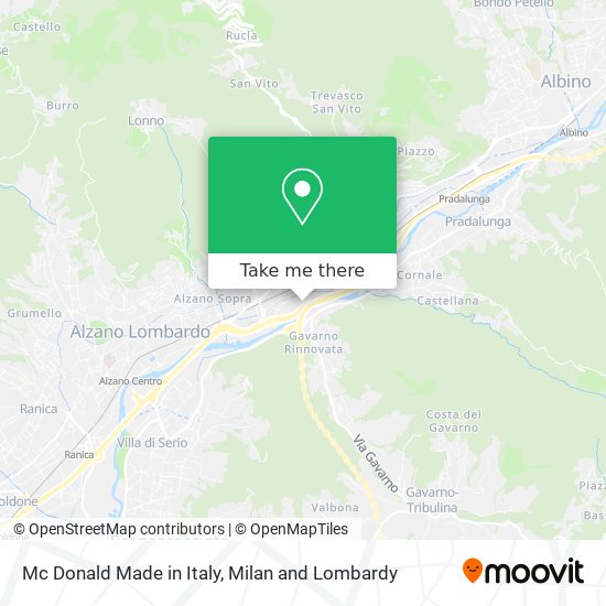 Mc Donald Made in Italy map