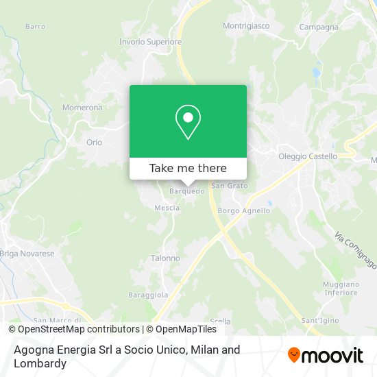 Agogna Energia Srl a Socio Unico map